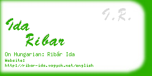 ida ribar business card